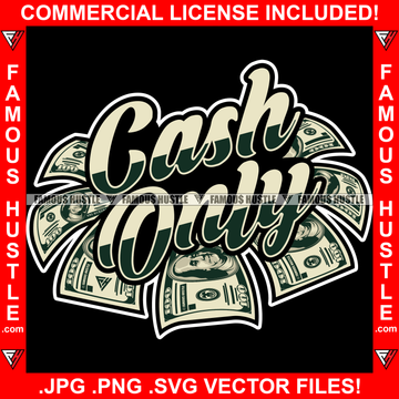 Cash Only Money Quote Saying Gangster Tattoo Plug Street Business Famous Hustle Hip Hop Rap Rapper Plug Trap Hustler Hustling Sauce Dope Mafia Mob Slum Slime Goon Thug Smoke Art Graphic Design Logo T-Shirt Print Printing JPG PNG SVG Vector Cut File